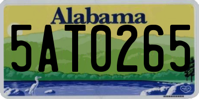 AL license plate 5AT0265