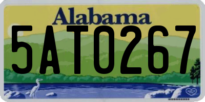 AL license plate 5AT0267