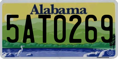AL license plate 5AT0269