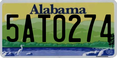 AL license plate 5AT0274