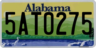 AL license plate 5AT0275