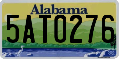 AL license plate 5AT0276