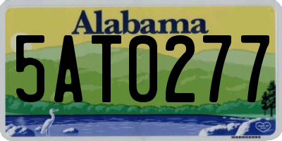 AL license plate 5AT0277