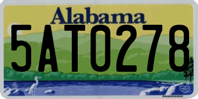 AL license plate 5AT0278