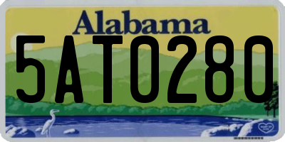 AL license plate 5AT0280