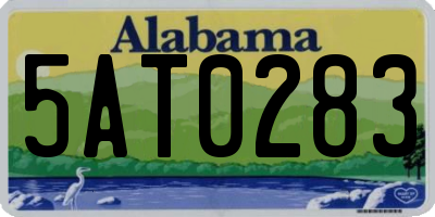 AL license plate 5AT0283