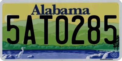 AL license plate 5AT0285