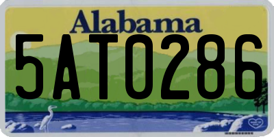 AL license plate 5AT0286