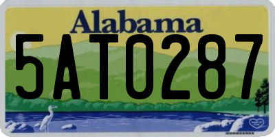 AL license plate 5AT0287