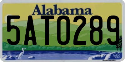 AL license plate 5AT0289