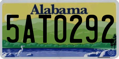 AL license plate 5AT0292