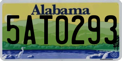 AL license plate 5AT0293