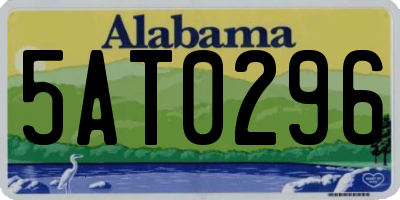 AL license plate 5AT0296