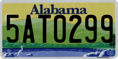 AL license plate 5AT0299