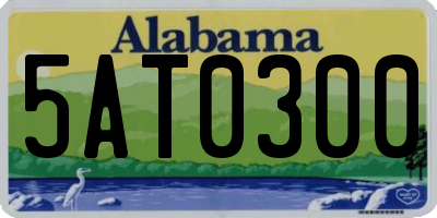 AL license plate 5AT0300