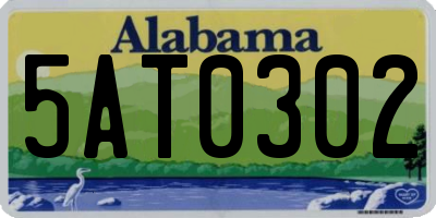 AL license plate 5AT0302