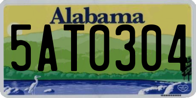 AL license plate 5AT0304
