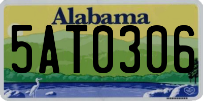 AL license plate 5AT0306