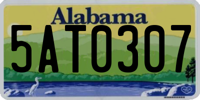 AL license plate 5AT0307
