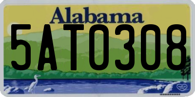 AL license plate 5AT0308