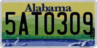 AL license plate 5AT0309