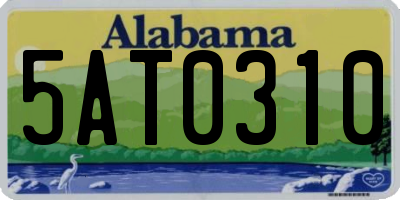AL license plate 5AT0310