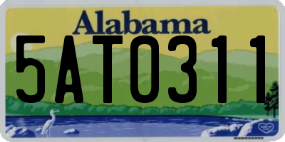 AL license plate 5AT0311