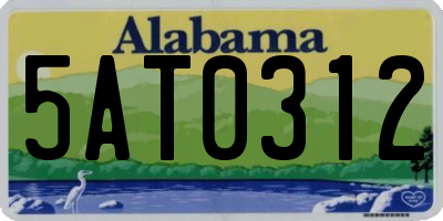 AL license plate 5AT0312