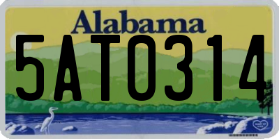 AL license plate 5AT0314