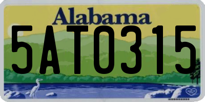AL license plate 5AT0315