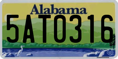 AL license plate 5AT0316