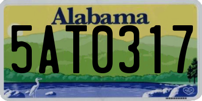 AL license plate 5AT0317
