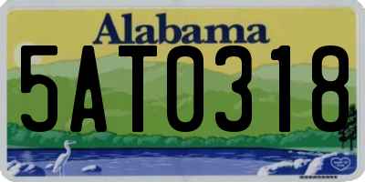 AL license plate 5AT0318
