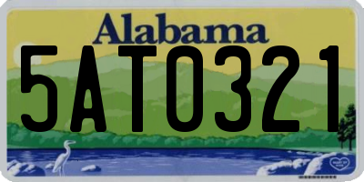 AL license plate 5AT0321