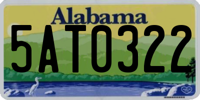 AL license plate 5AT0322