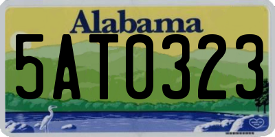 AL license plate 5AT0323