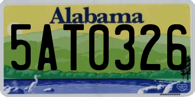 AL license plate 5AT0326