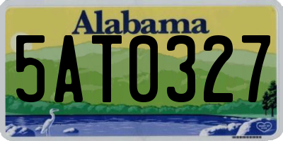 AL license plate 5AT0327