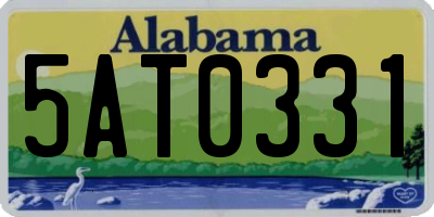 AL license plate 5AT0331