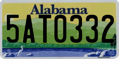 AL license plate 5AT0332