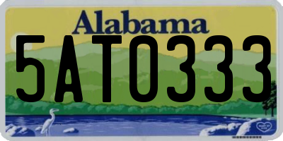 AL license plate 5AT0333