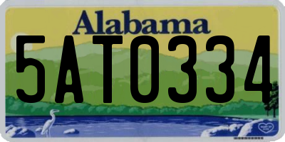 AL license plate 5AT0334