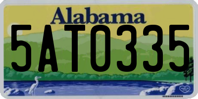 AL license plate 5AT0335