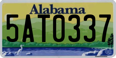 AL license plate 5AT0337