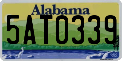 AL license plate 5AT0339