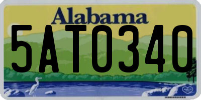 AL license plate 5AT0340