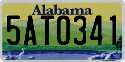 AL license plate 5AT0341