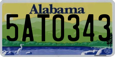 AL license plate 5AT0343