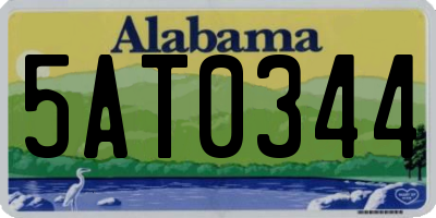 AL license plate 5AT0344