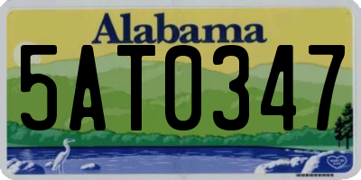 AL license plate 5AT0347